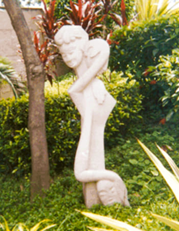 Modern abstract artwork featuring expressive forms and masterful stone manipulation