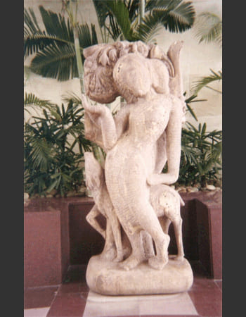 Contemporary abstract piece combining traditional craftsmanship with modern design innovation