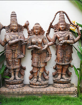 Elegant stone sculpture installation at luxury hotel entrance showcasing traditional craftsmanship