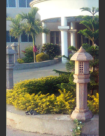 Government building stone installation displaying heritage-inspired design elements