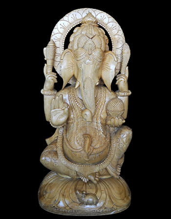 Carved wooden frame with ornate border designs and traditional Odisha craftsmanship